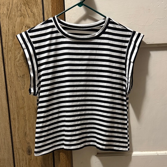 Tops - ⭐️ 2/$12 Black and White Striped Women's Top